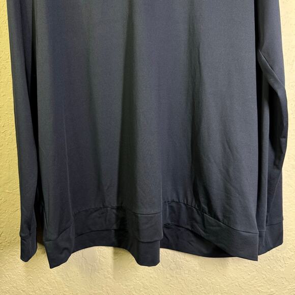 SWANNIES Pullover XL Leo Floral Contrast Quarter Zip Golf Navy Stand Collar - Picture 8 of 15